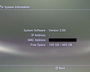 ps3 firmware version