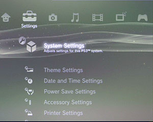 system settings
